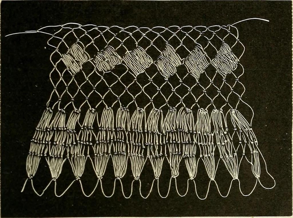 An illustration from A treatise on lace-making, embroidery, and needle-work with Irish flax threads, 1892, leaf 96