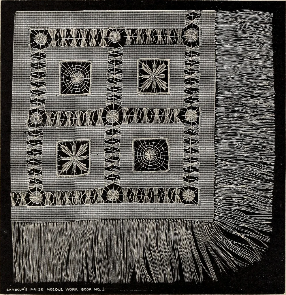 An illustration from A treatise on lace-making, embroidery, and needle-work with Irish flax threads, 1892, leaf 107