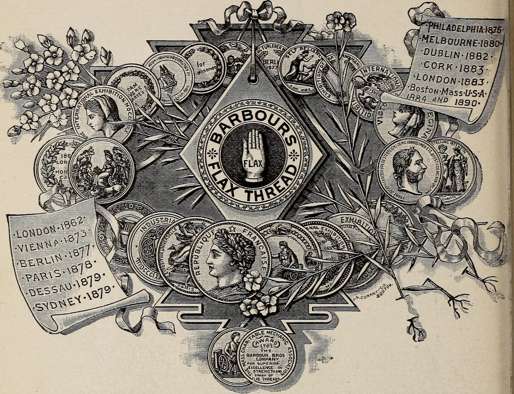 An illustration from A treatise on lace-making, embroidery, and needle-work with Irish flax threads, 1892, leaf 113