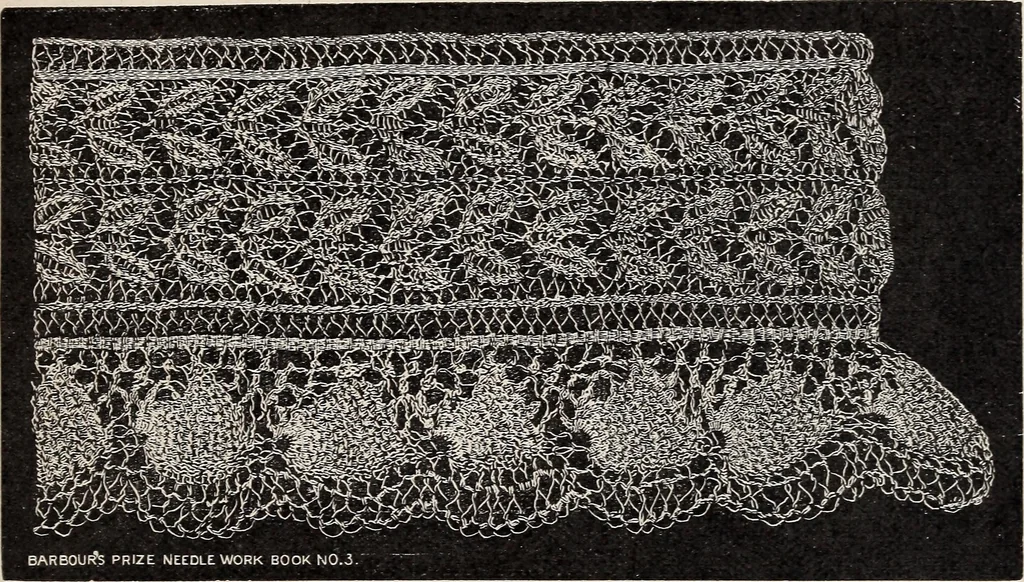 An illustration from A treatise on lace-making, embroidery, and needle-work with Irish flax threads, 1892, leaf 20