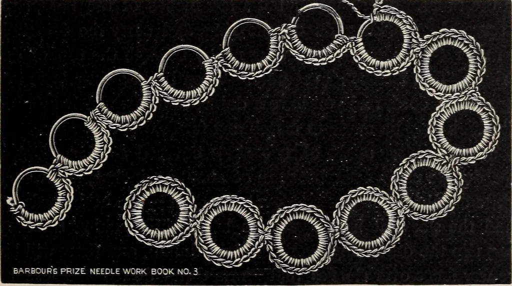 An illustration from A treatise on lace-making, embroidery, and needle-work with Irish flax threads, 1892, leaf 50