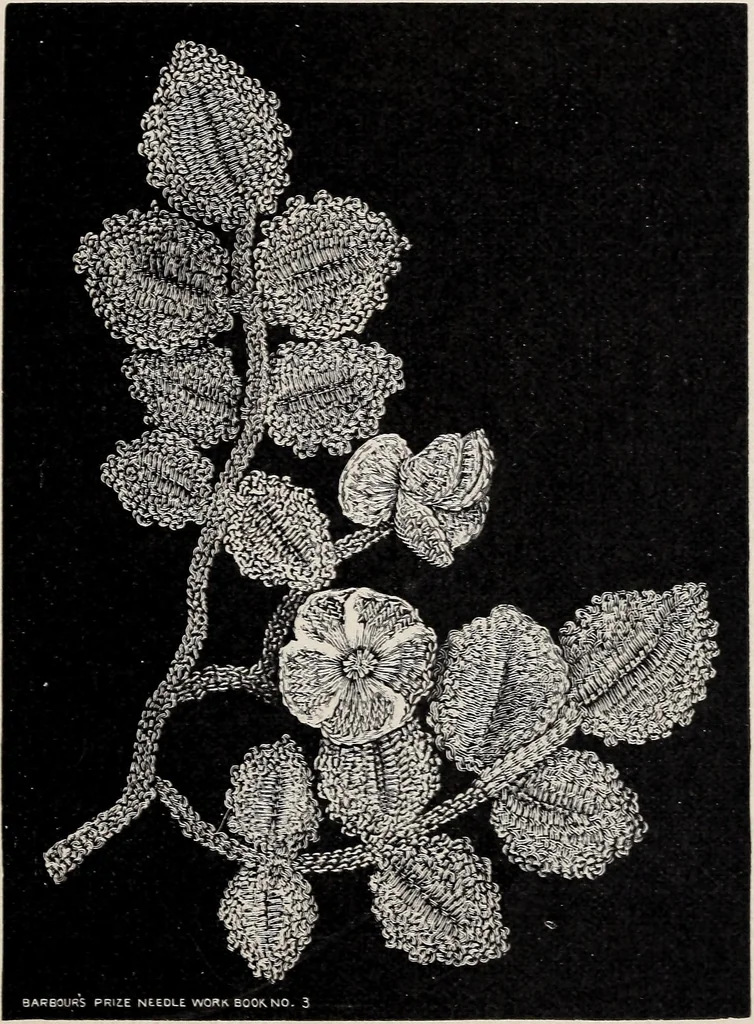 An illustration from A treatise on lace-making, embroidery, and needle-work with Irish flax threads, 1892, leaf 52