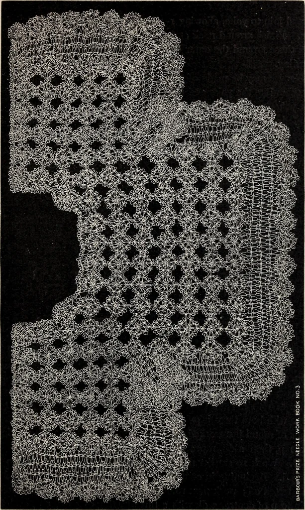 An illustration from A treatise on lace-making, embroidery, and needle-work with Irish flax threads, 1892, leaf 58