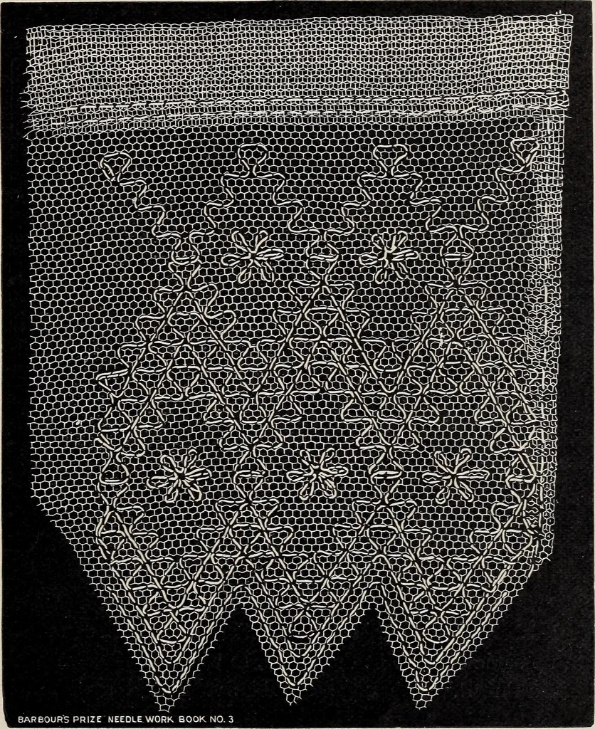 An illustration from A treatise on lace-making, embroidery, and needle-work with Irish flax threads, 1892, leaf 90