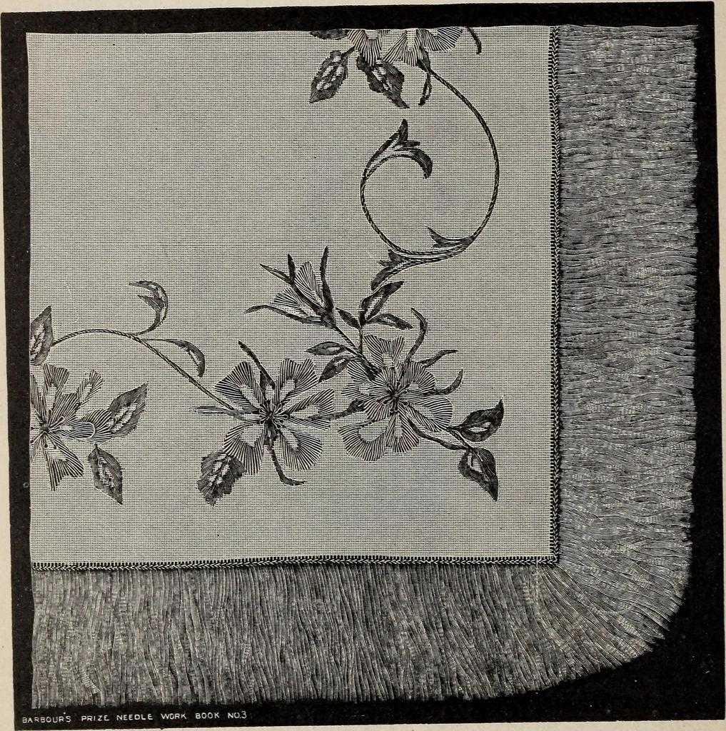 An illustration from A treatise on lace-making, embroidery, and needle-work with Irish flax threads, 1892, leaf 99