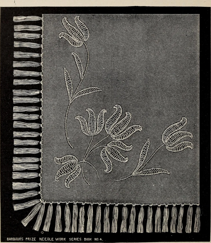 An illustration from A treatise on lace-making, embroidery, and needle-work with Irish flax threads, 1892, leaf 101