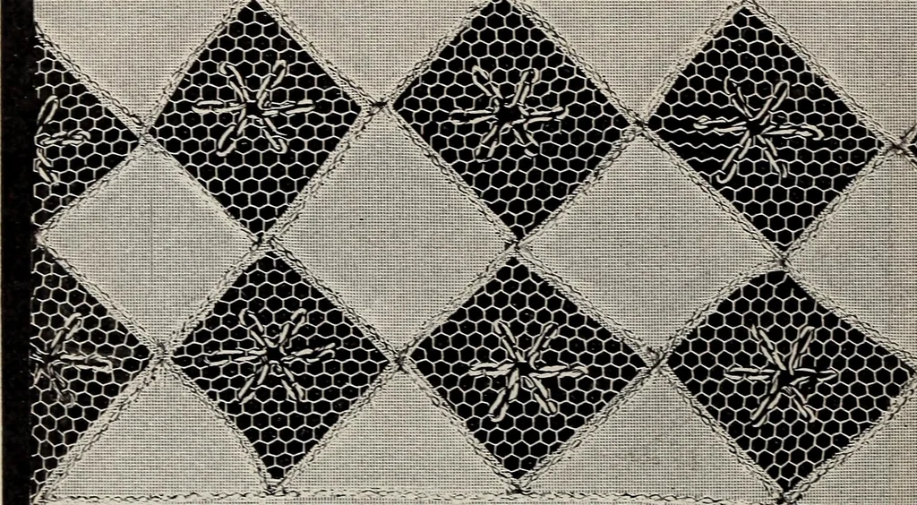 An illustration from A treatise on lace-making, embroidery, and needle-work with Irish flax threads, 1892, leaf 107