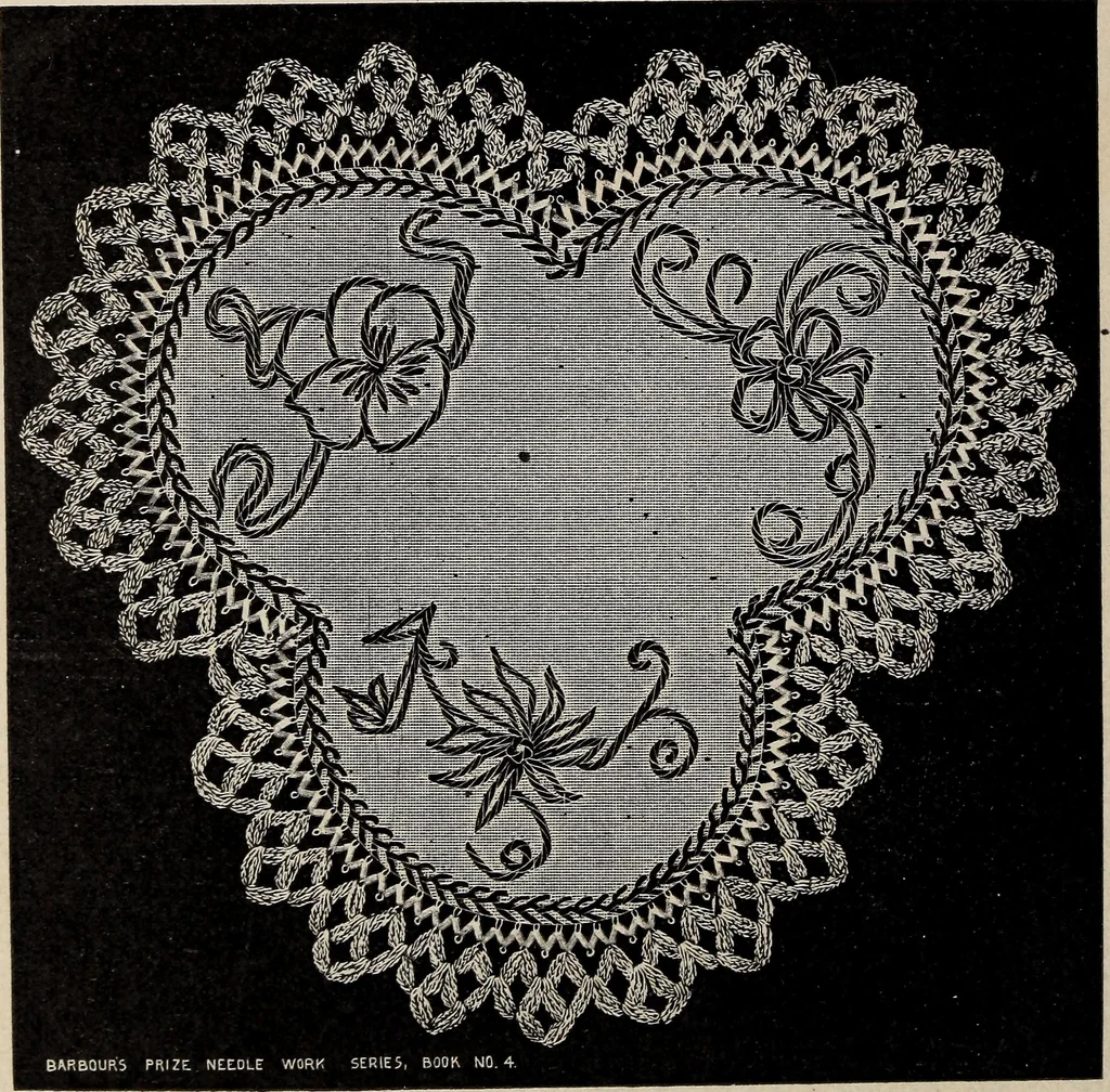 An illustration from A treatise on lace-making, embroidery, and needle-work with Irish flax threads, 1892, leaf 111