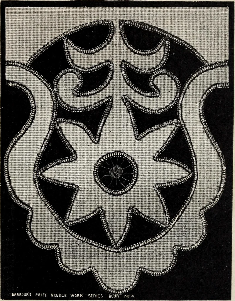 An illustration from A treatise on lace-making, embroidery, and needle-work with Irish flax threads, 1892, leaf 118