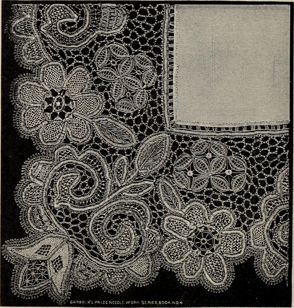 An illustration from A treatise on lace-making, embroidery, and needle-work with Irish flax threads, 1892, leaf 131