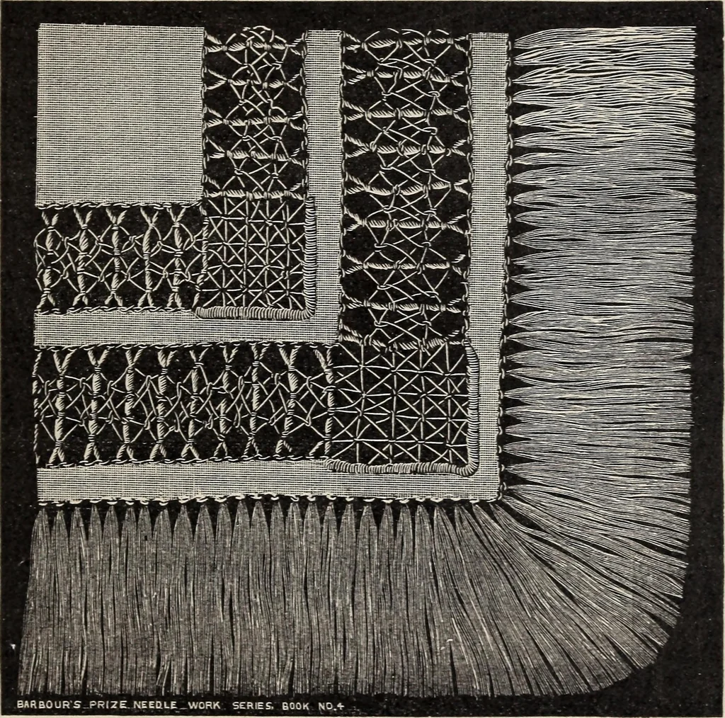 An illustration from A treatise on lace-making, embroidery, and needle-work with Irish flax threads, 1892, leaf 134