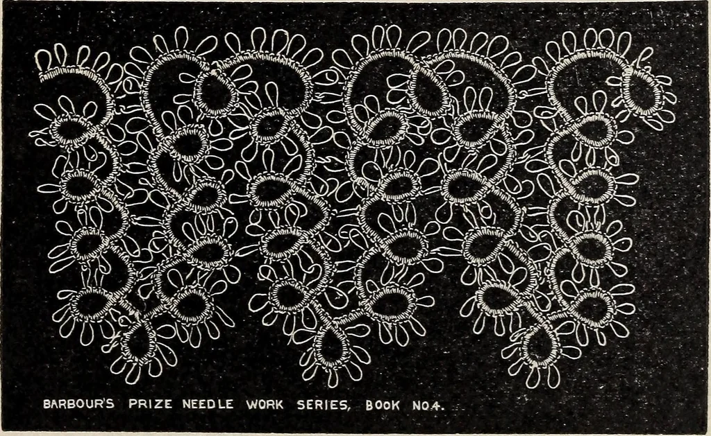 An illustration from A treatise on lace-making, embroidery, and needle-work with Irish flax threads, 1892, leaf 30