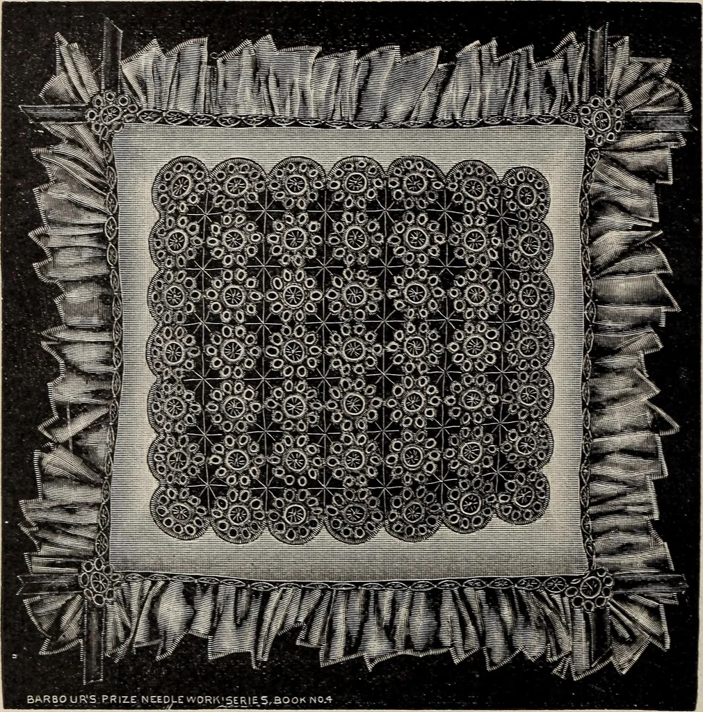 An illustration from A treatise on lace-making, embroidery, and needle-work with Irish flax threads, 1892, leaf 33