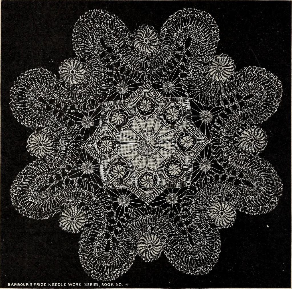 An illustration from A treatise on lace-making, embroidery, and needle-work with Irish flax threads, 1892, leaf 35
