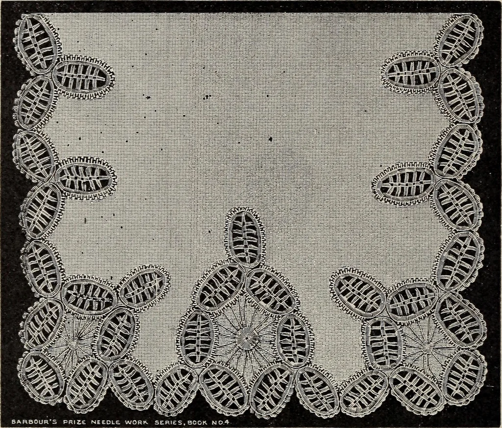 An illustration from A treatise on lace-making, embroidery, and needle-work with Irish flax threads, 1892, leaf 43