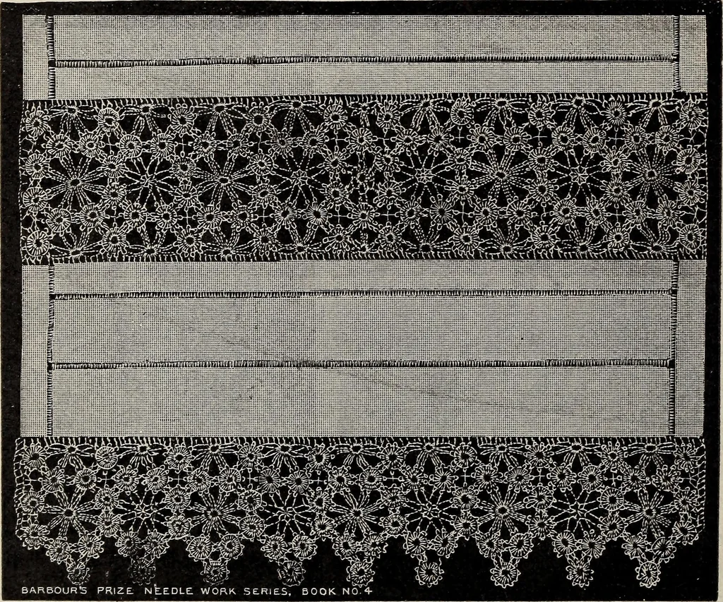 An illustration from A treatise on lace-making, embroidery, and needle-work with Irish flax threads, 1892, leaf 45