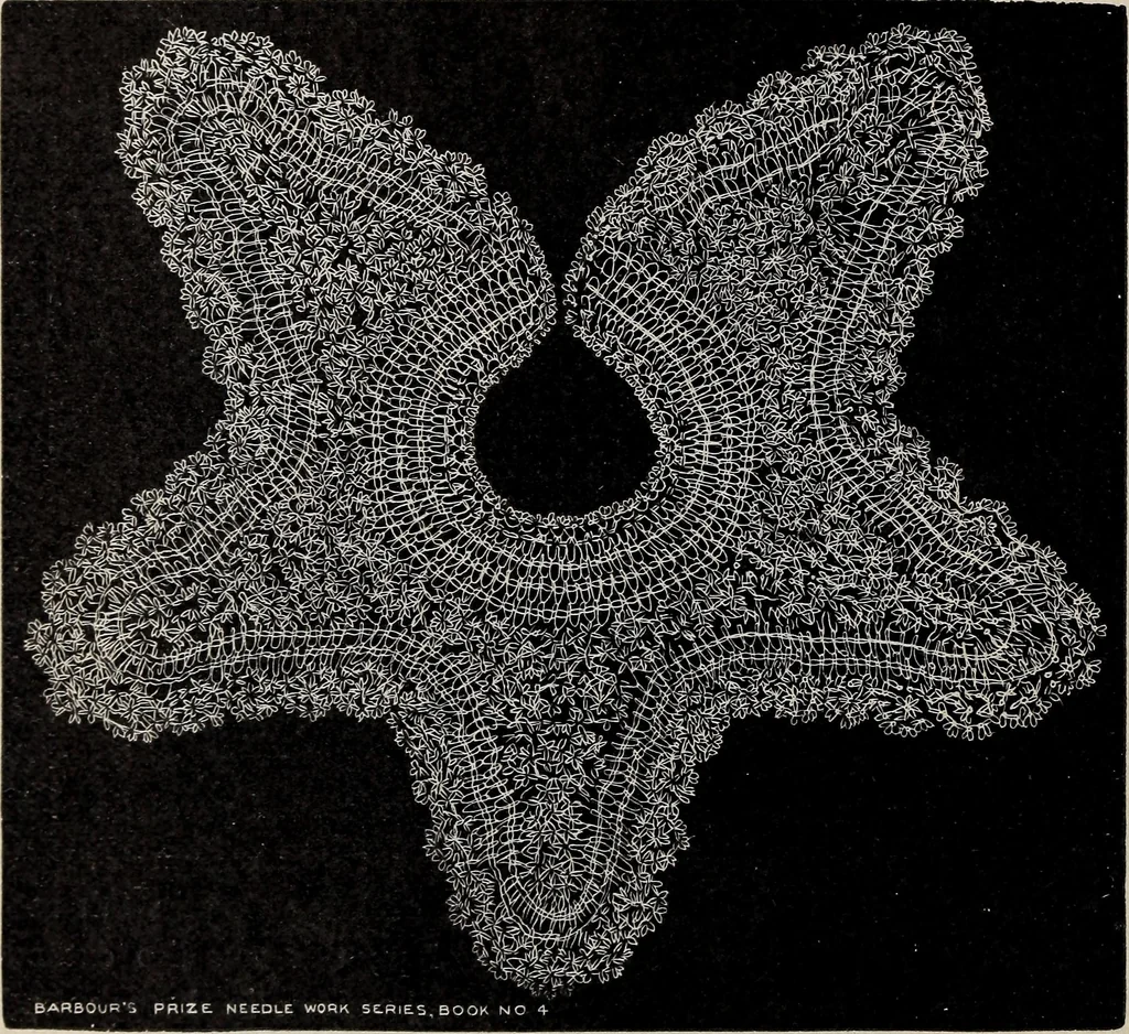 An illustration from A treatise on lace-making, embroidery, and needle-work with Irish flax threads, 1892, leaf 65