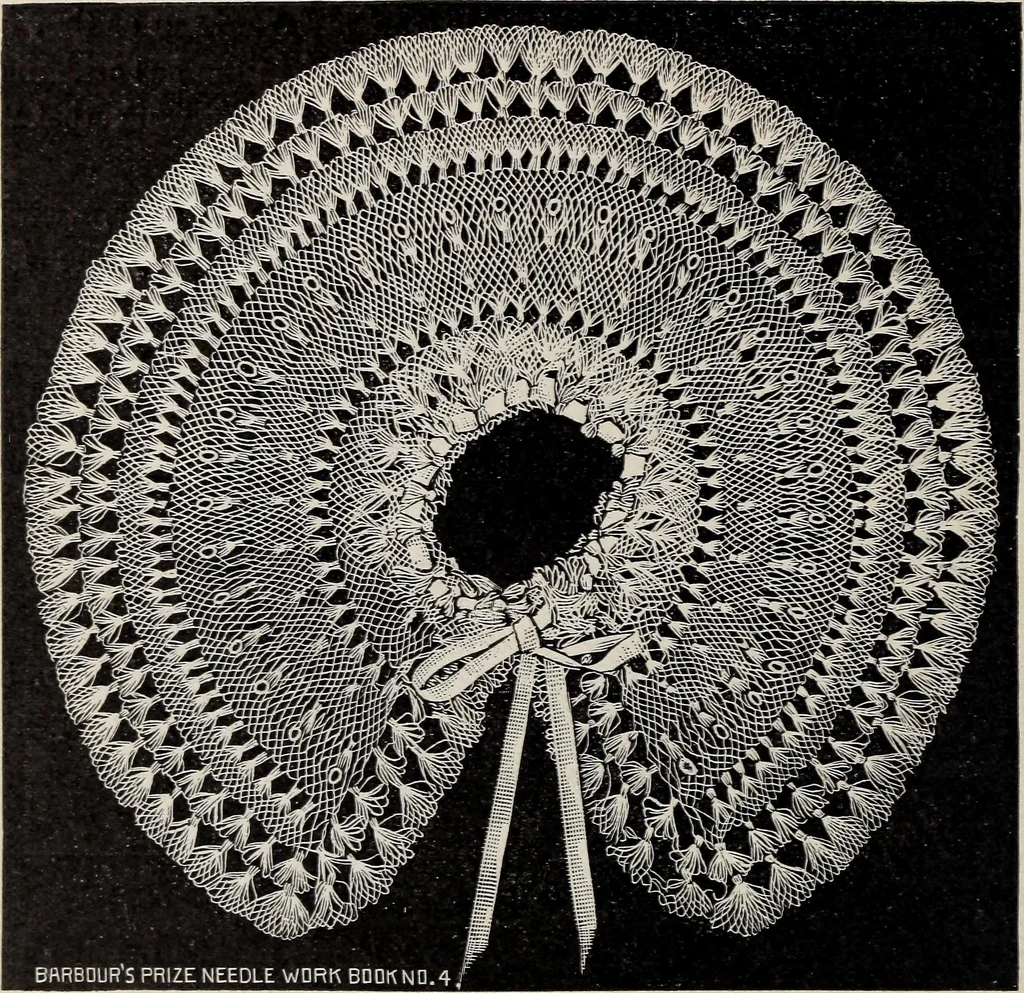 An illustration from A treatise on lace-making, embroidery, and needle-work with Irish flax threads, 1892, leaf 75