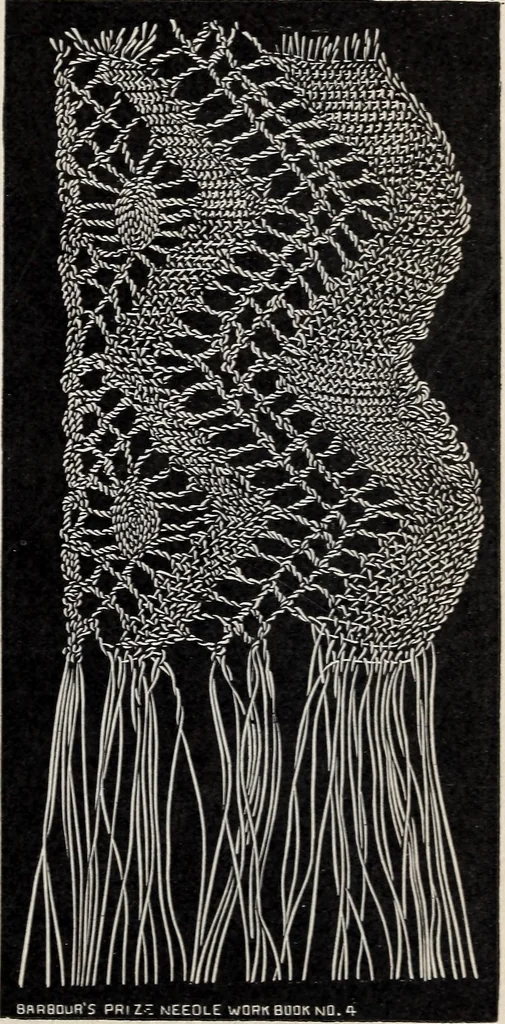 An illustration from A treatise on lace-making, embroidery, and needle-work with Irish flax threads, 1892, leaf 90