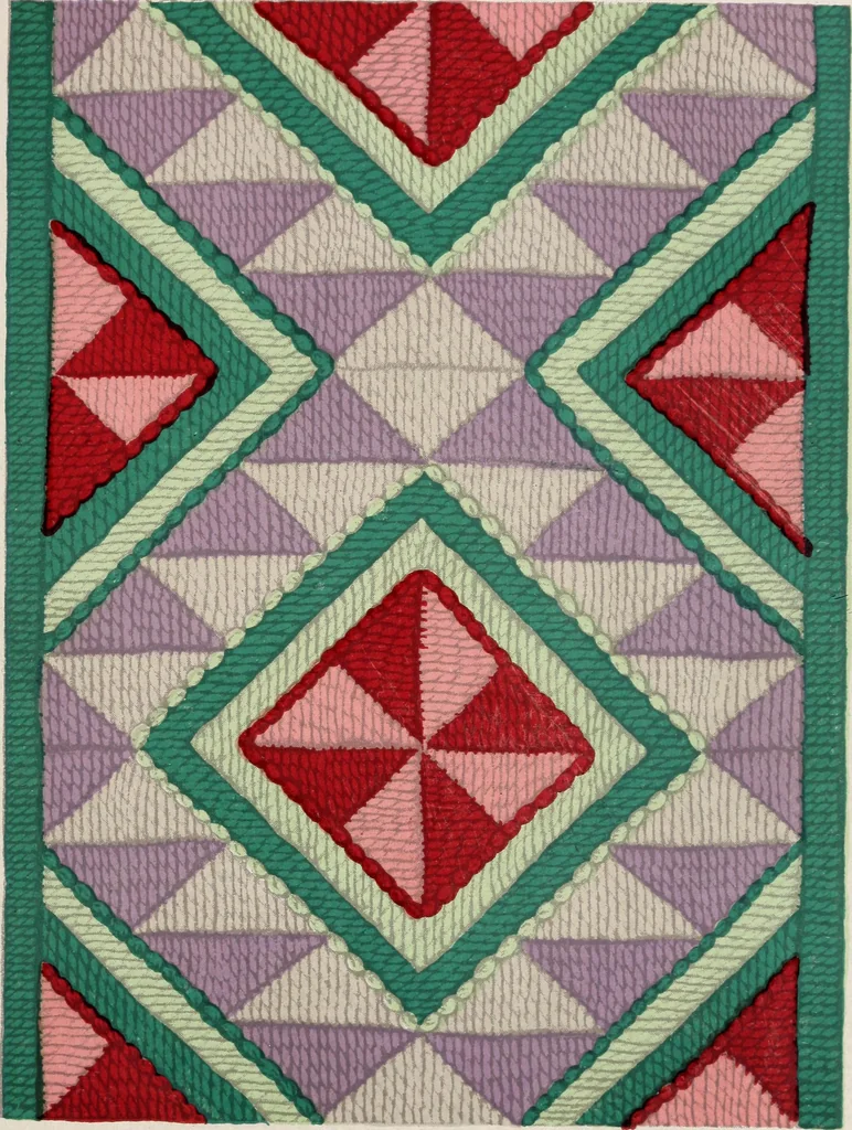 An illustration from A treatise on lace-making, embroidery, and needle-work with Irish flax threads, 1892, leaf 96