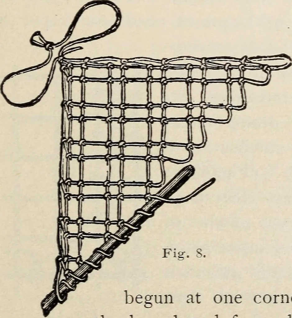 An illustration from A treatise on lace-making, embroidery, and needle-work with Irish flax threads, 1892, leaf 102