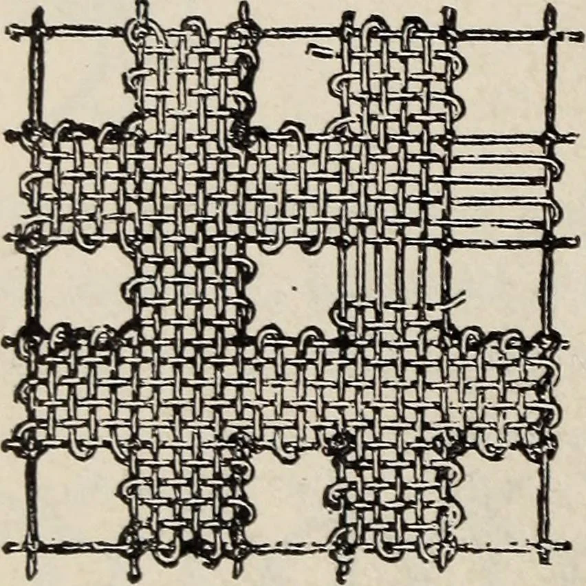 An illustration from A treatise on lace-making, embroidery, and needle-work with Irish flax threads, 1892, leaf 103