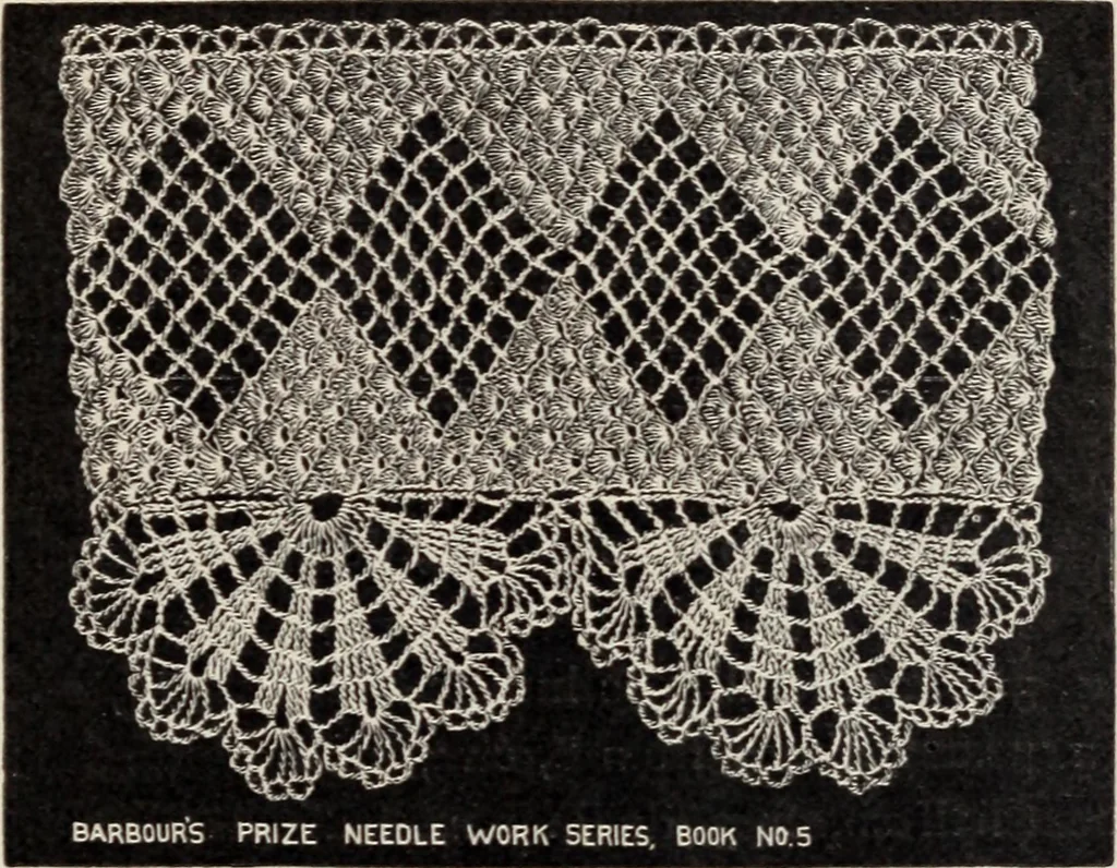 An illustration from A treatise on lace-making, embroidery, and needle-work with Irish flax threads, 1892, leaf 14