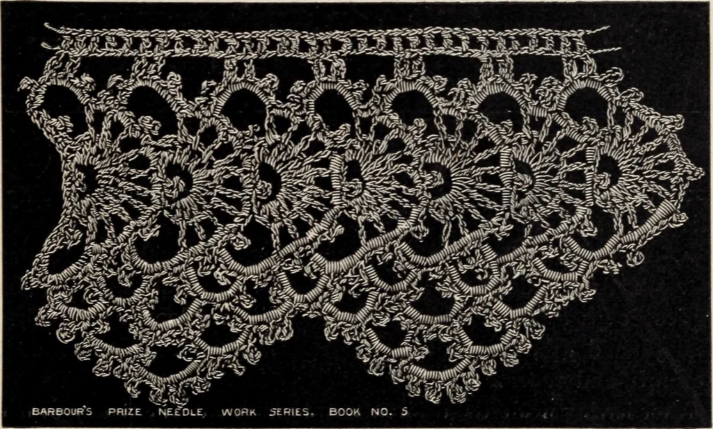 An illustration from A treatise on lace-making, embroidery, and needle-work with Irish flax threads, 1892, leaf 16