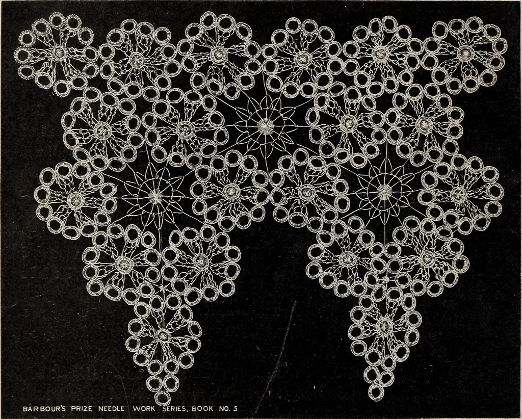 An illustration from A treatise on lace-making, embroidery, and needle-work with Irish flax threads, 1892, leaf 31