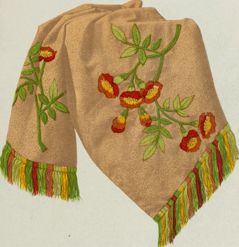 An illustration from A treatise on lace-making, embroidery, and needle-work with Irish flax threads, 1892, leaf 36