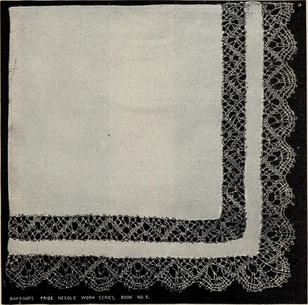 An illustration from A treatise on lace-making, embroidery, and needle-work with Irish flax threads, 1892, leaf 60