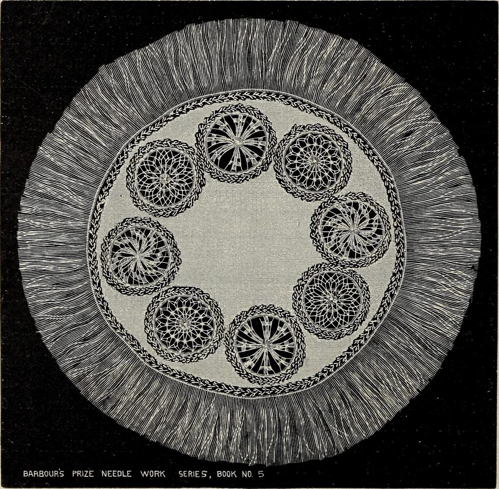 An illustration from A treatise on lace-making, embroidery, and needle-work with Irish flax threads, 1892, leaf 67