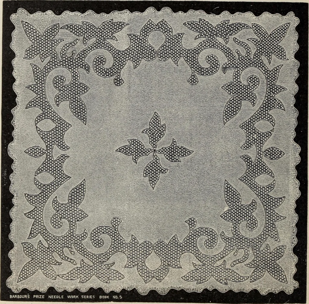 An illustration from A treatise on lace-making, embroidery, and needle-work with Irish flax threads, 1892, leaf 73