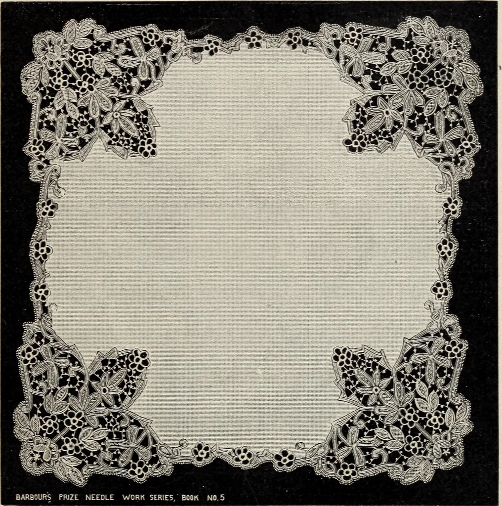 An illustration from A treatise on lace-making, embroidery, and needle-work with Irish flax threads, 1892, leaf 78