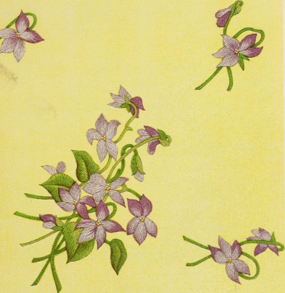 An illustration from A treatise on lace-making, embroidery, and needle-work with Irish flax threads, 1892, leaf 92