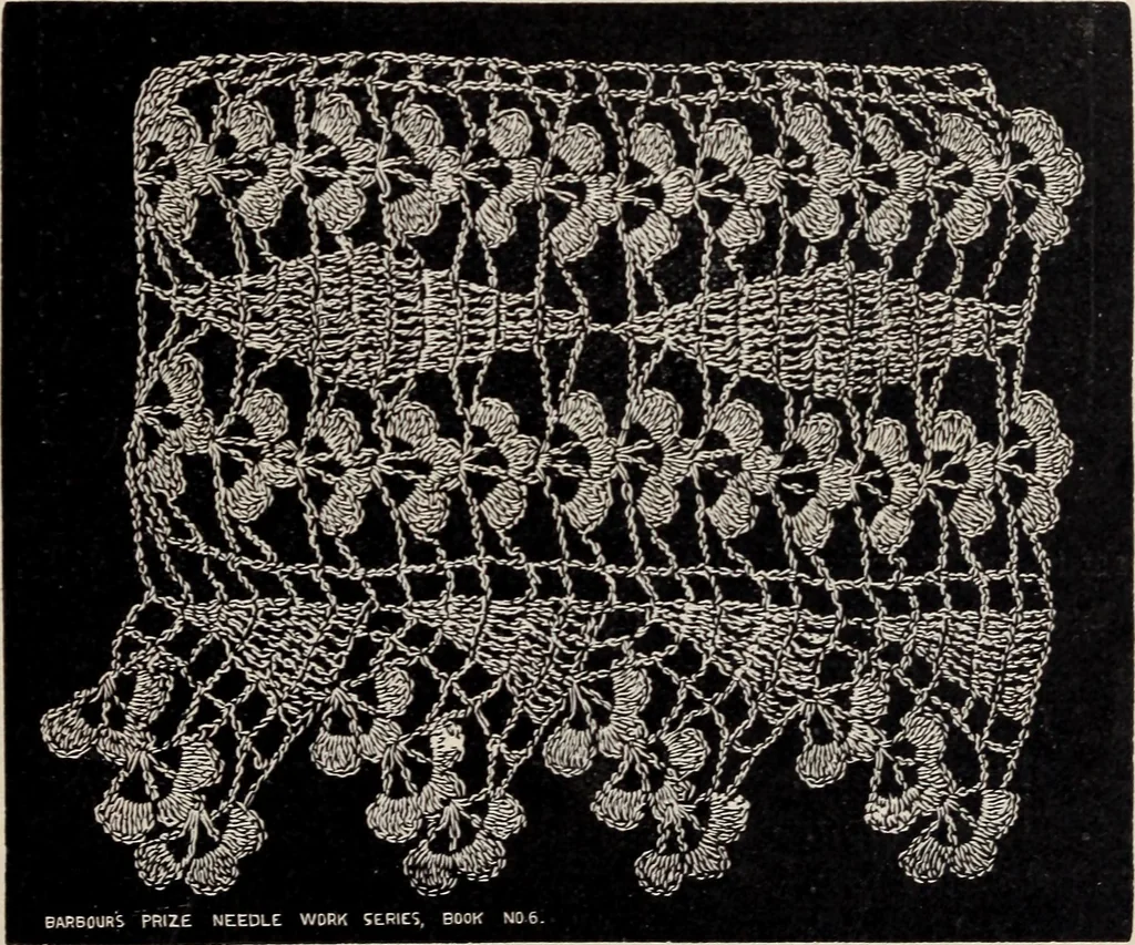 An illustration from A treatise on lace-making, embroidery, and needle-work with Irish flax threads, 1892, leaf 14