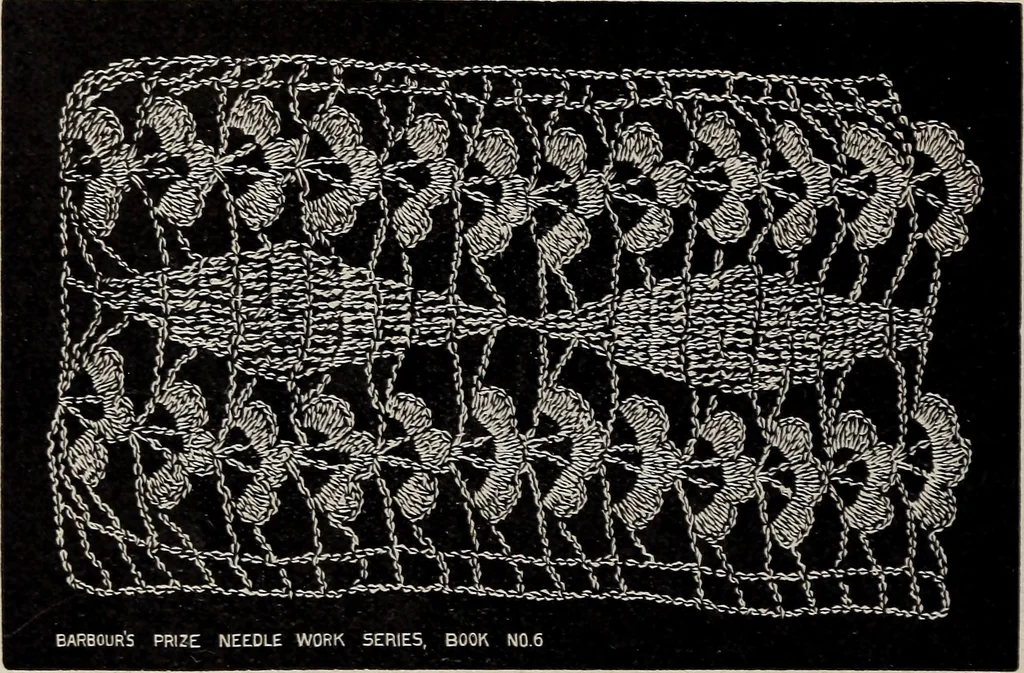 An illustration from A treatise on lace-making, embroidery, and needle-work with Irish flax threads, 1892, leaf 15