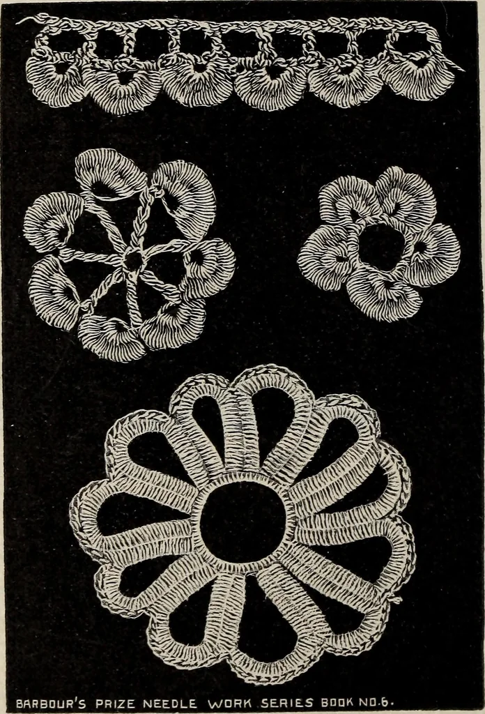 An illustration from A treatise on lace-making, embroidery, and needle-work with Irish flax threads, 1892, leaf 19