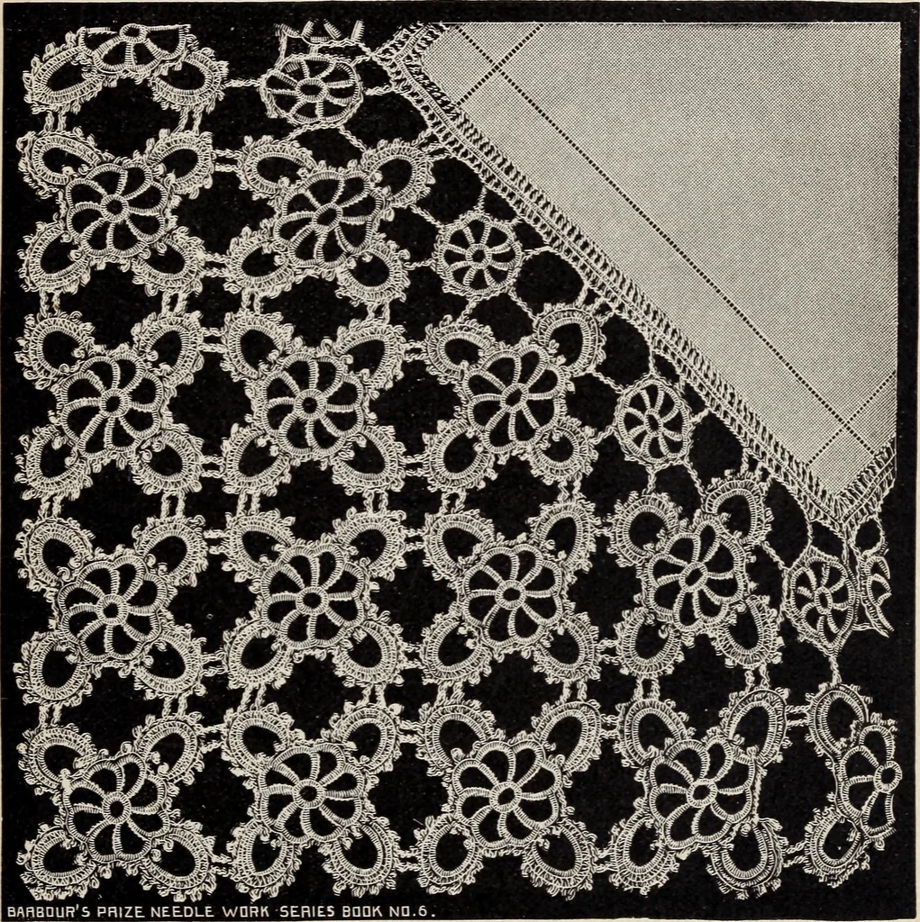 An illustration from A treatise on lace-making, embroidery, and needle-work with Irish flax threads, 1892, leaf 22