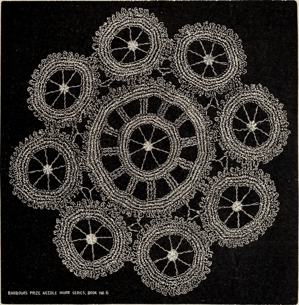 An illustration from A treatise on lace-making, embroidery, and needle-work with Irish flax threads, 1892, leaf 24