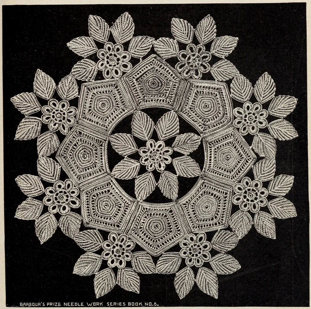 An illustration from A treatise on lace-making, embroidery, and needle-work with Irish flax threads, 1892, leaf 26