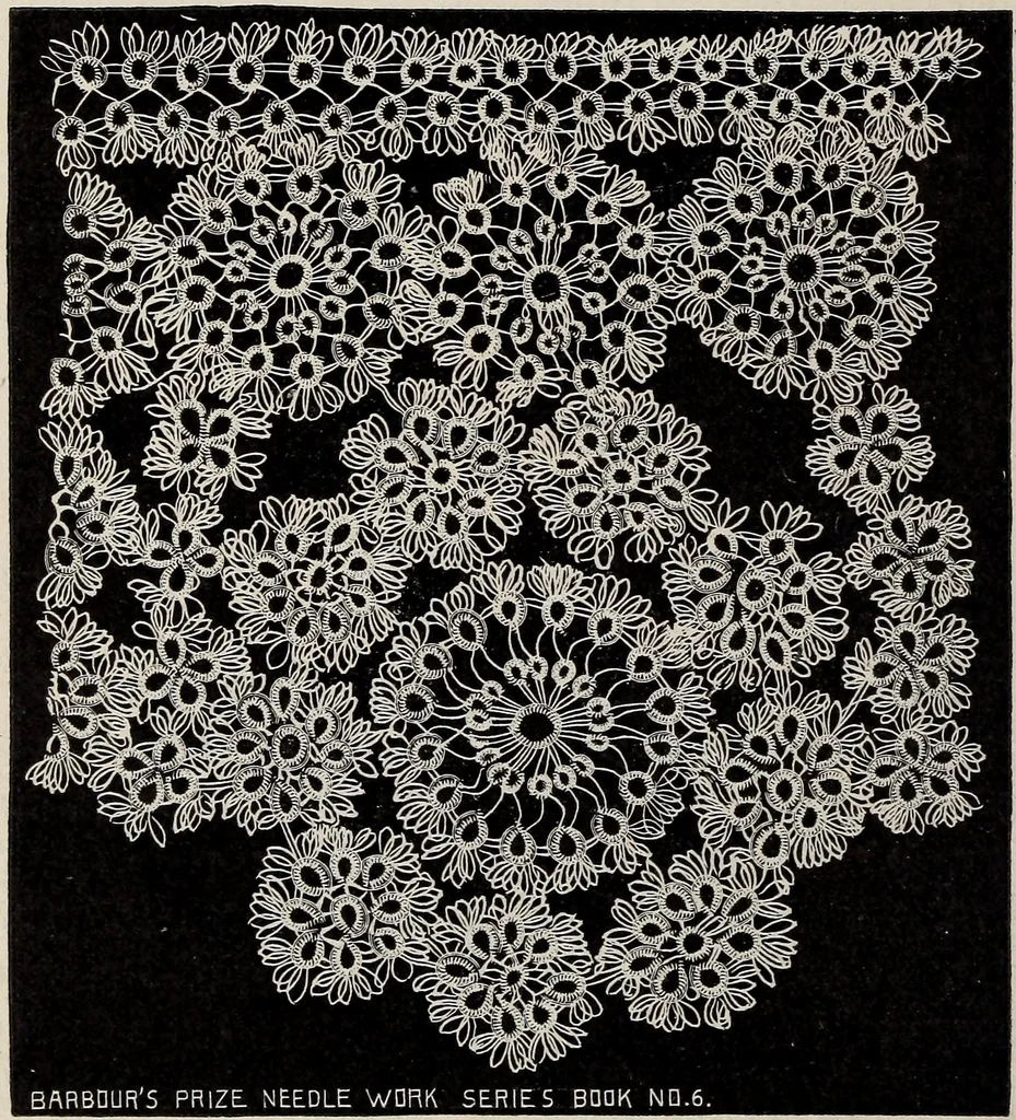 An illustration from A treatise on lace-making, embroidery, and needle-work with Irish flax threads, 1892, leaf 51