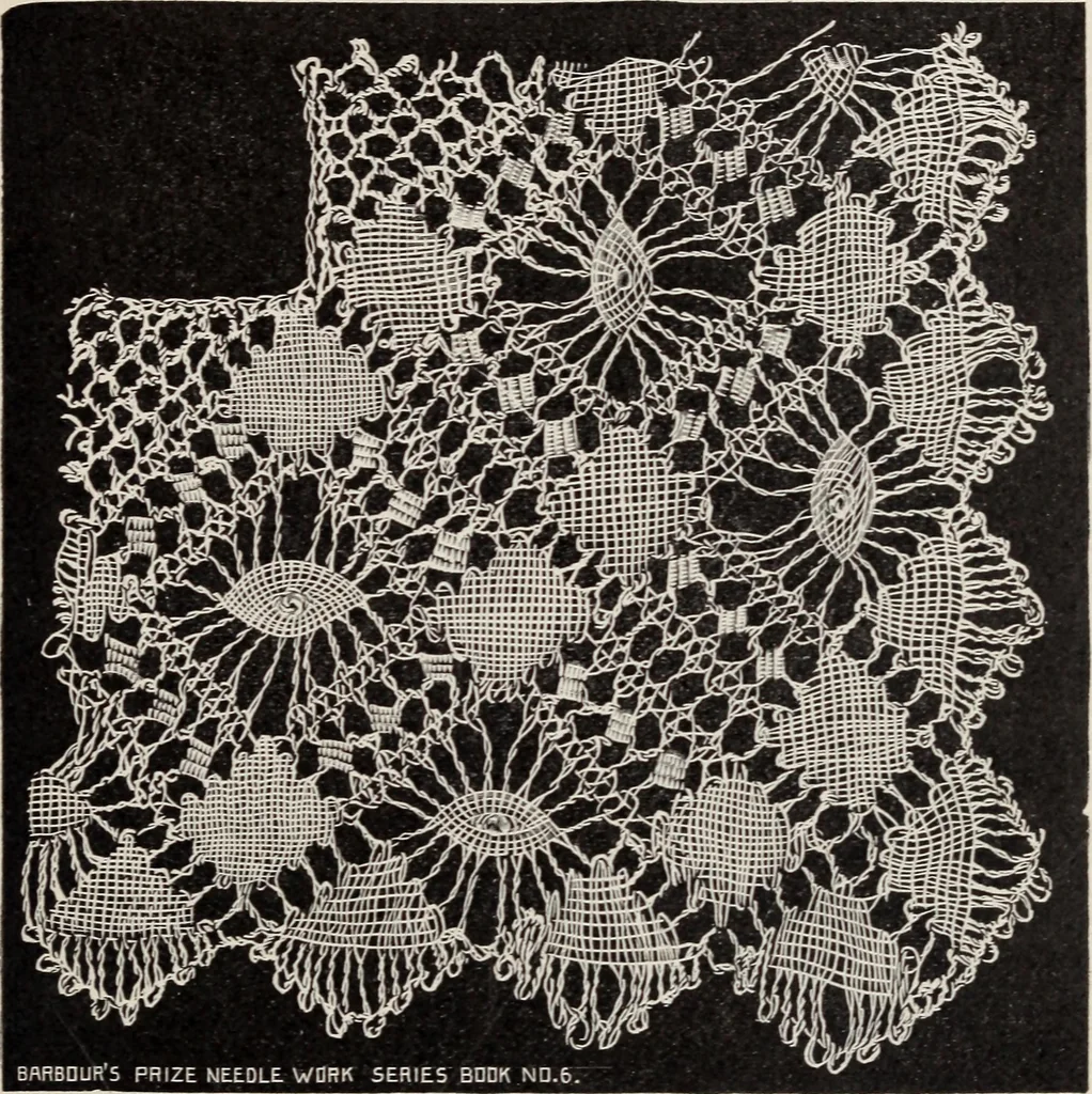 An illustration from A treatise on lace-making, embroidery, and needle-work with Irish flax threads, 1892, leaf 54