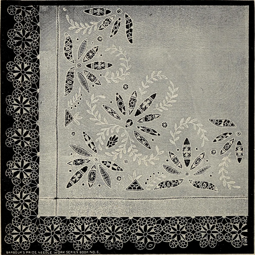 An illustration from A treatise on lace-making, embroidery, and needle-work with Irish flax threads, 1892, leaf 67