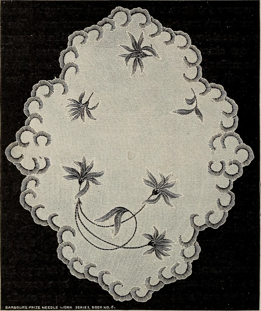An illustration from A treatise on lace-making, embroidery, and needle-work with Irish flax threads, 1892, leaf 71