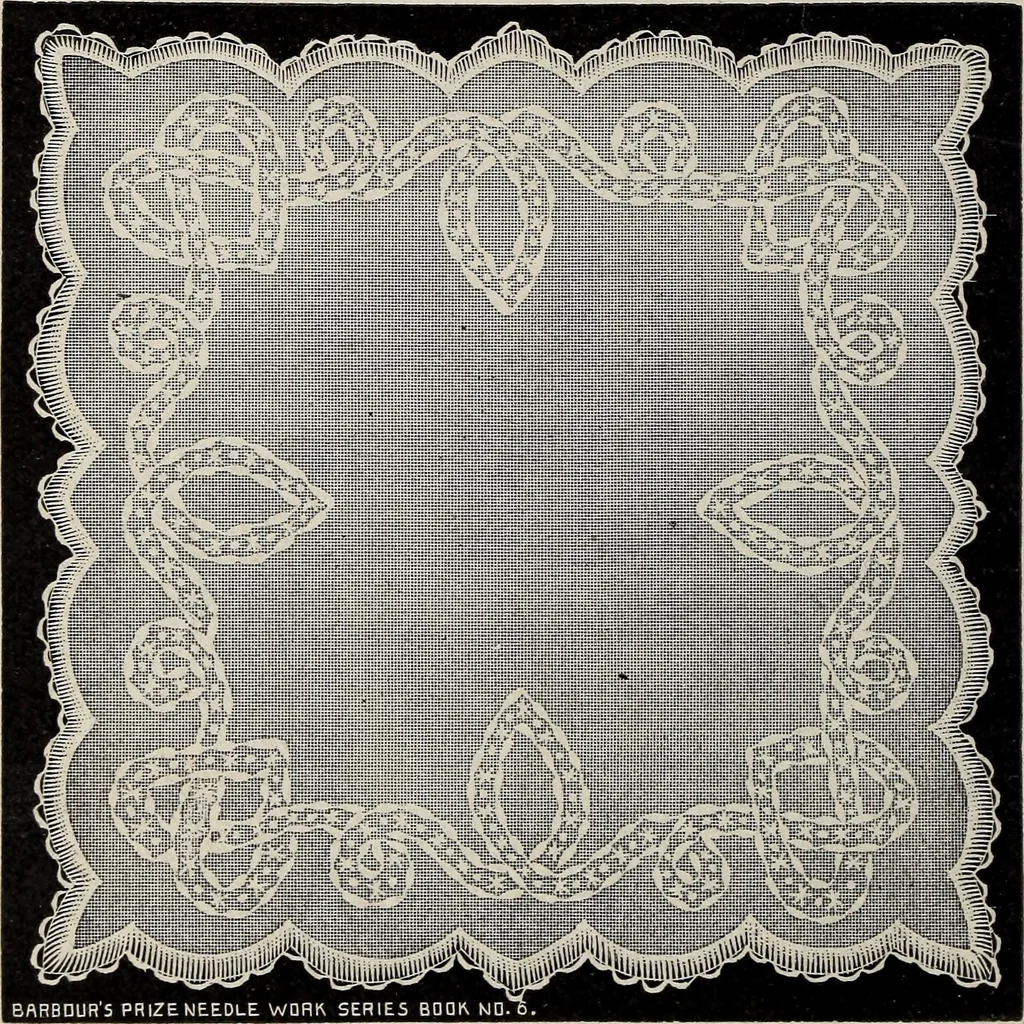 An illustration from A treatise on lace-making, embroidery, and needle-work with Irish flax threads, 1892, leaf 73