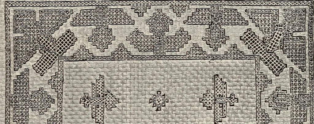 An illustration from A treatise on lace-making, embroidery, and needle-work with Irish flax threads, 1892, leaf 74