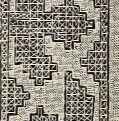 An illustration from A treatise on lace-making, embroidery, and needle-work with Irish flax threads, 1892, leaf 74