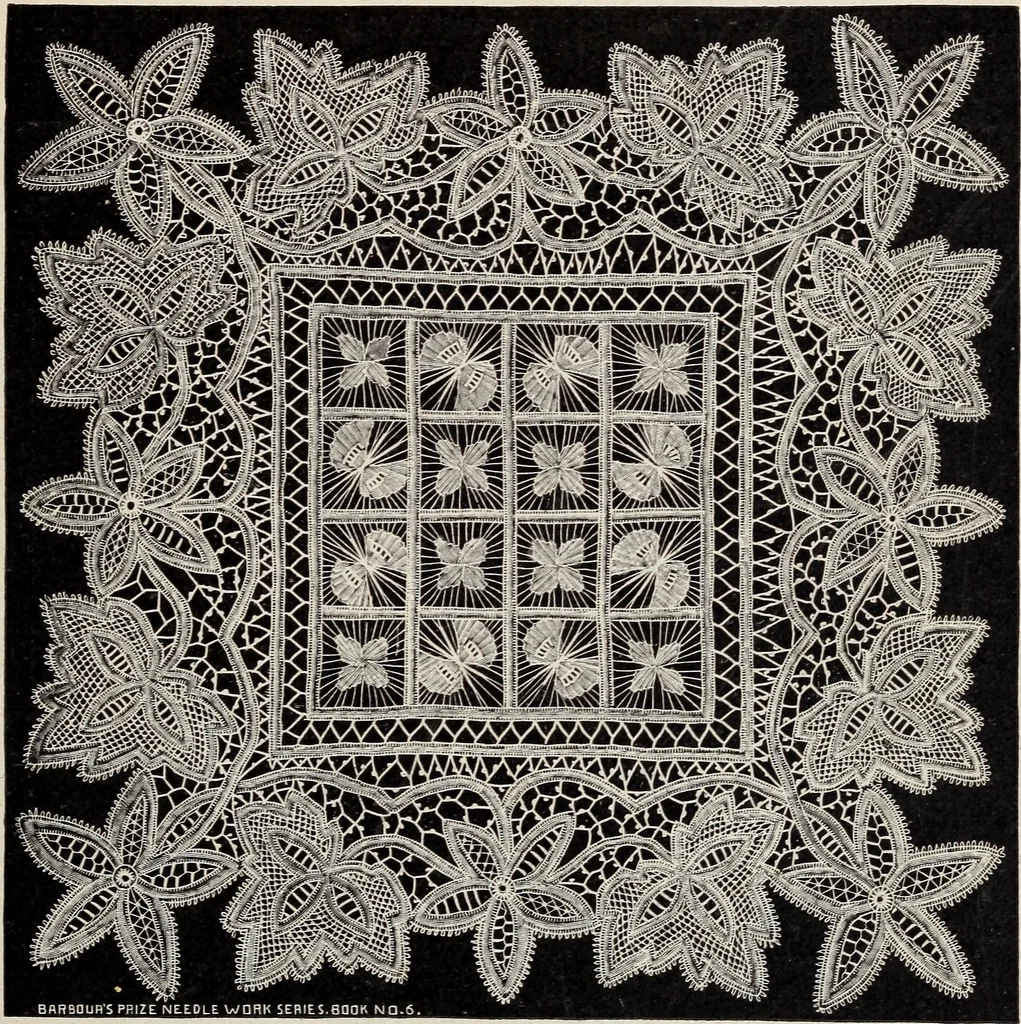 An illustration from A treatise on lace-making, embroidery, and needle-work with Irish flax threads, 1892, leaf 78