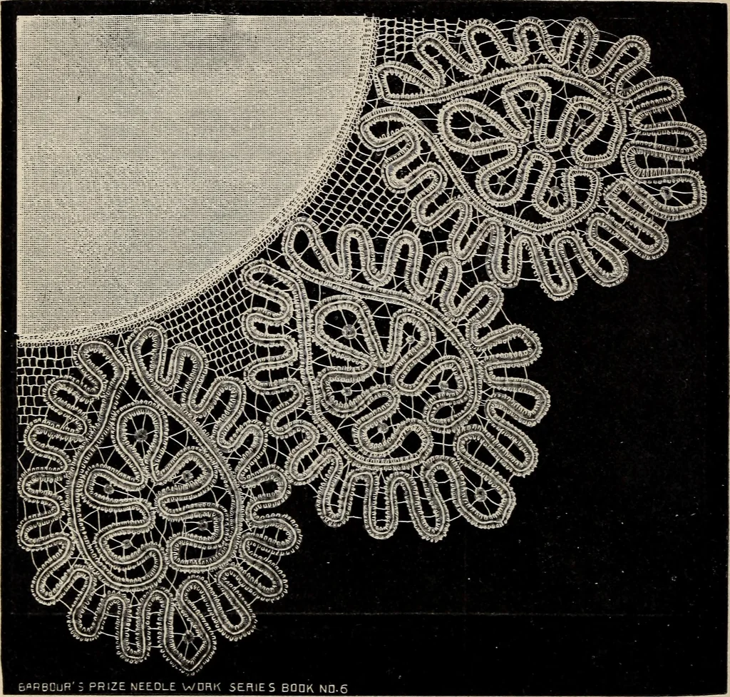 An illustration from A treatise on lace-making, embroidery, and needle-work with Irish flax threads, 1892, leaf 79